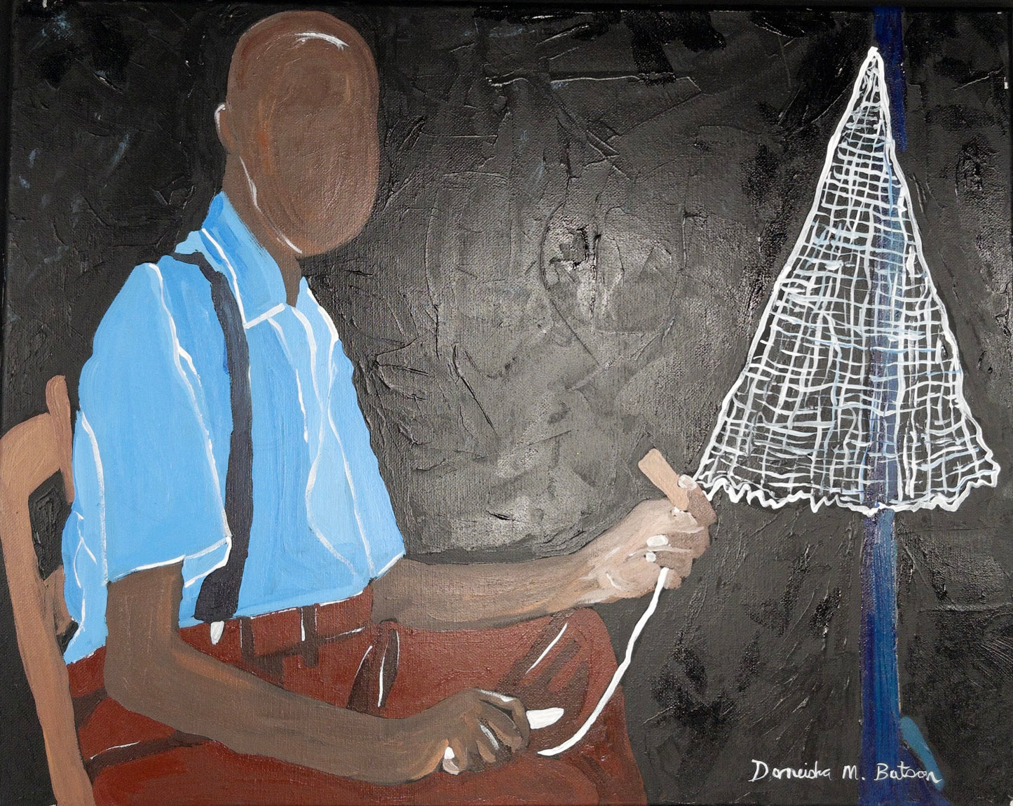 Unframed 16x20 Unframed painting titled Casting Nets