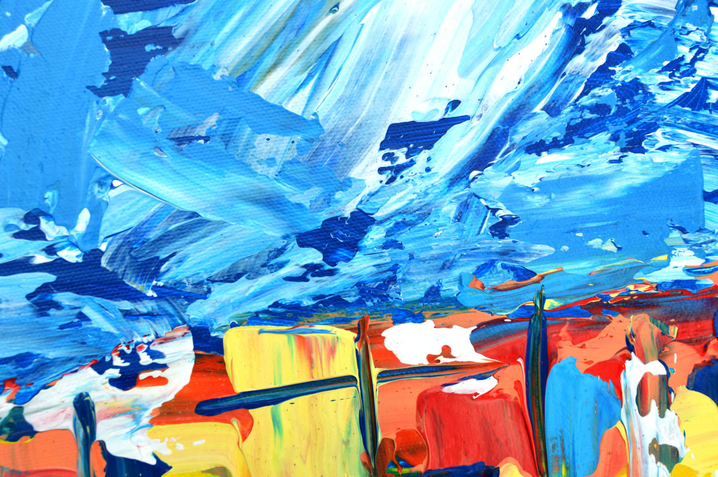 12x36 Acrylic Painting Titled Reflections of the Harbour