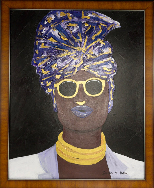 Framed 16x20 painting titled Nubian Queen