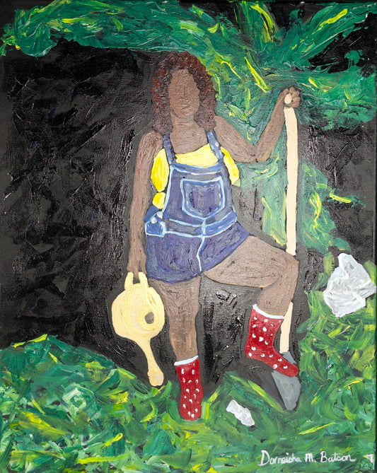 Unframed 16x20 painting titled Planting a Legacy