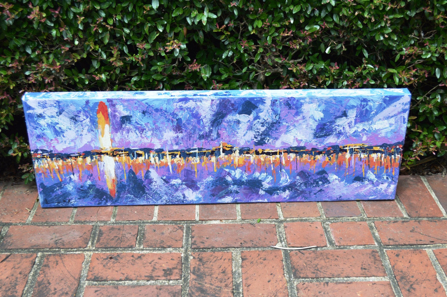 12x36 Acrylic Painting Titled Coming Home